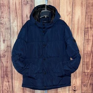 Lucky Brand Blue Puffer Jacket with Insulated Design